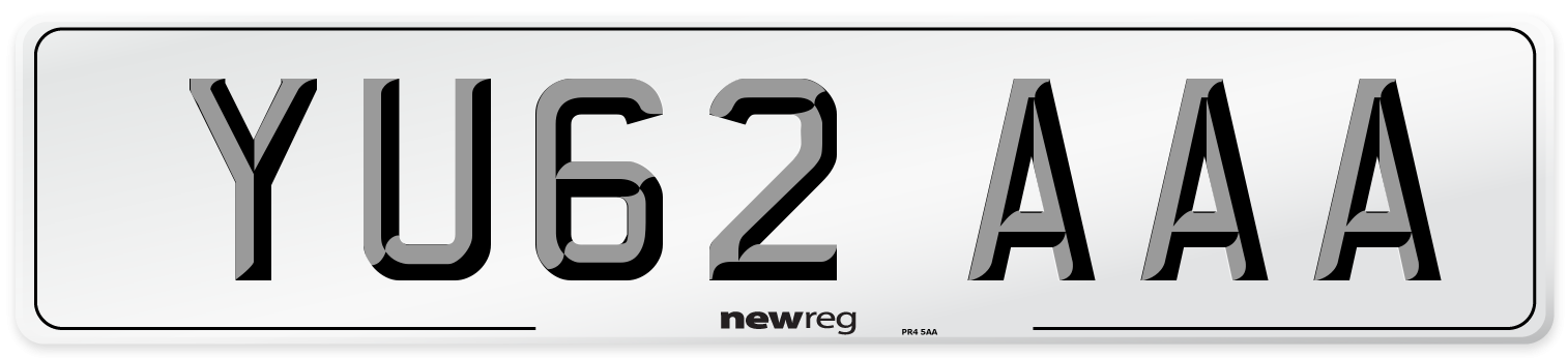 YU62 AAA Number Plate from New Reg